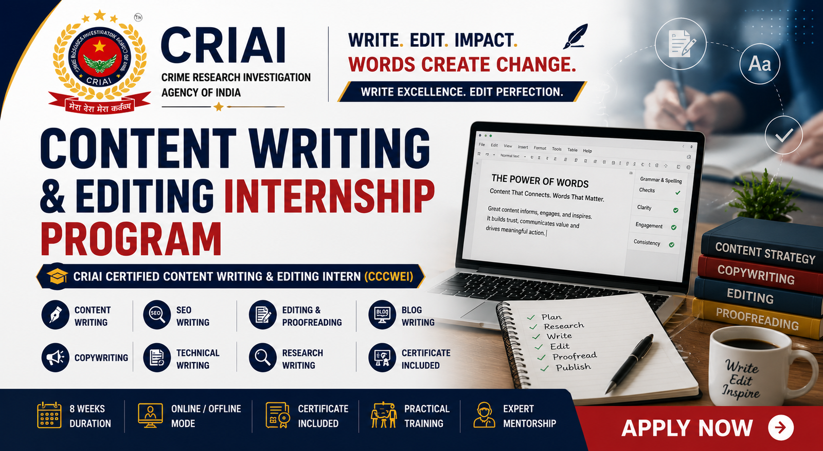Content Writing & Editing Internship Program
